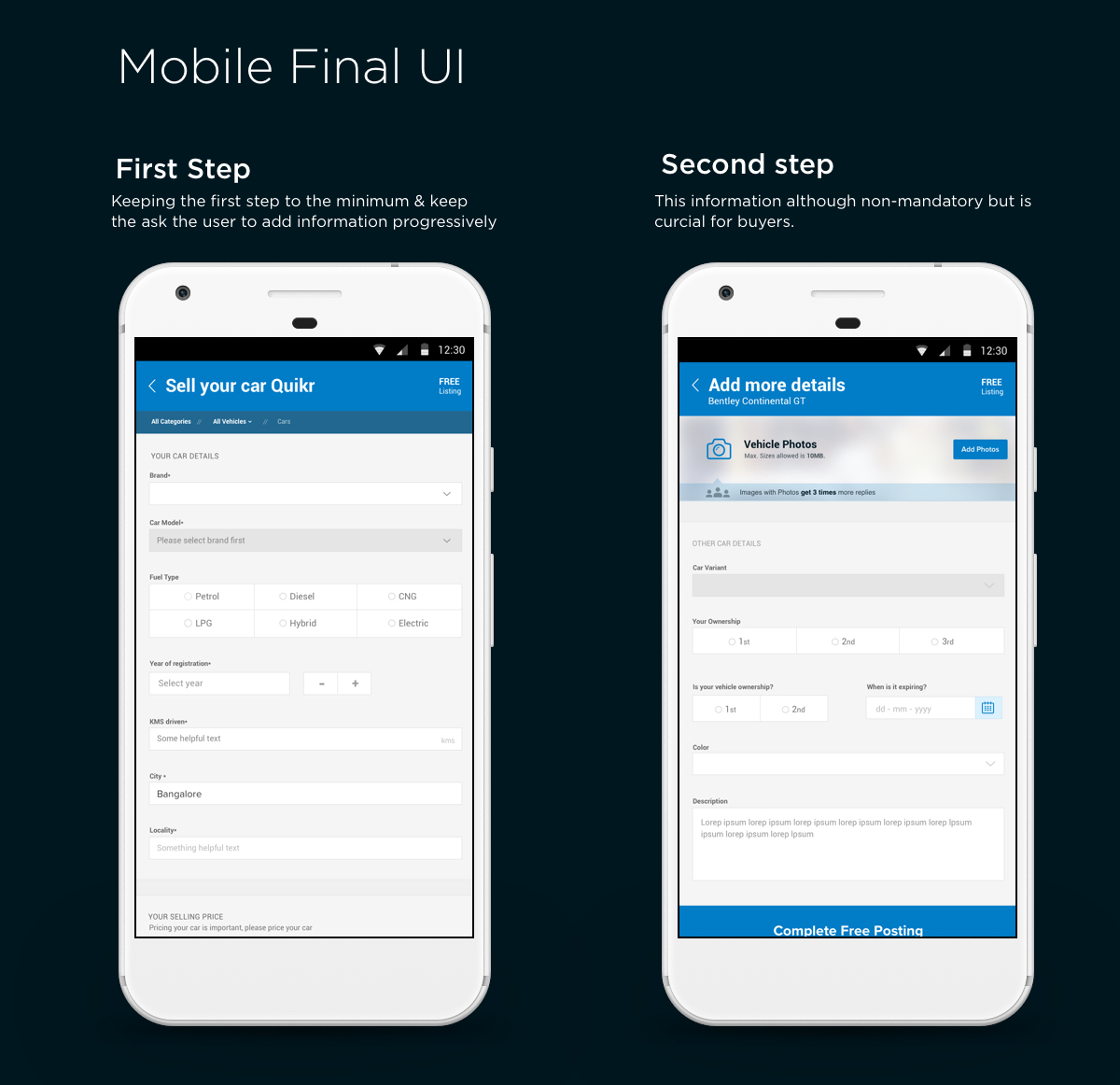 Final Mobile UI